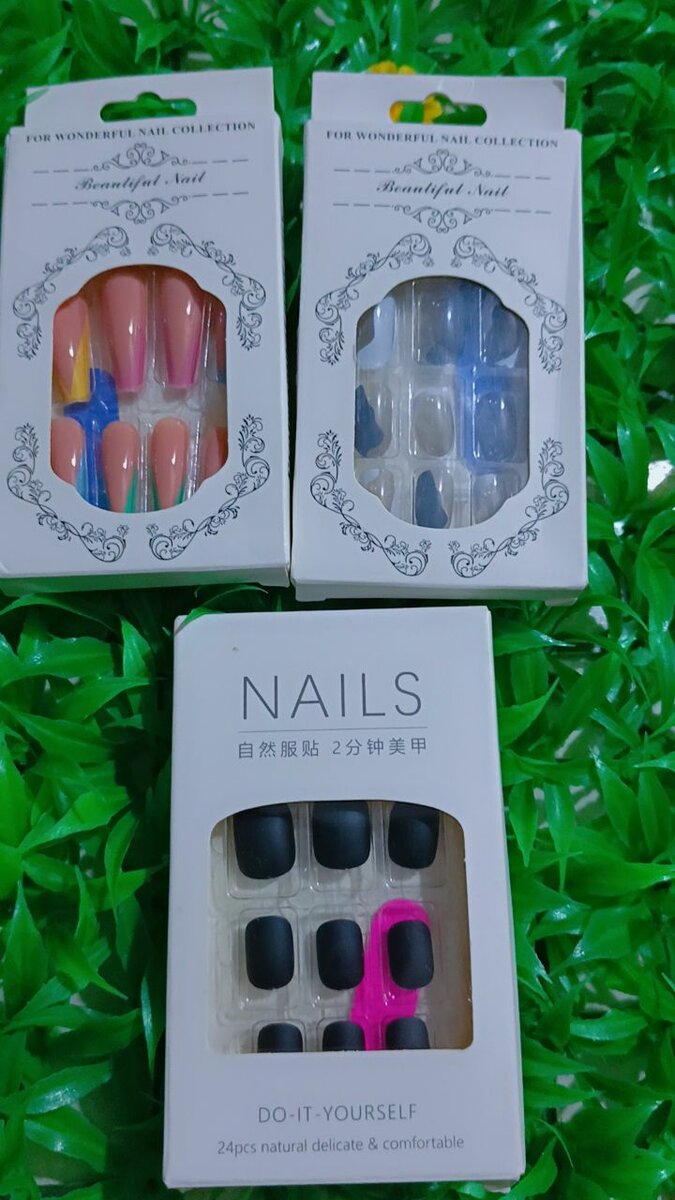 Ongles Faux Multicolores DIY