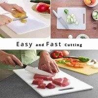 Cutting Board White Hard Plastic for cutting of Fruit vegetables and Meat, for Professional and Home use