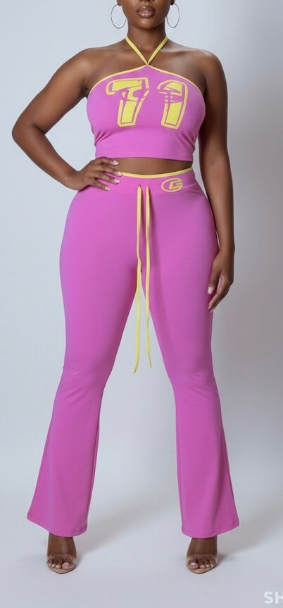 Ensemble sport chic rose