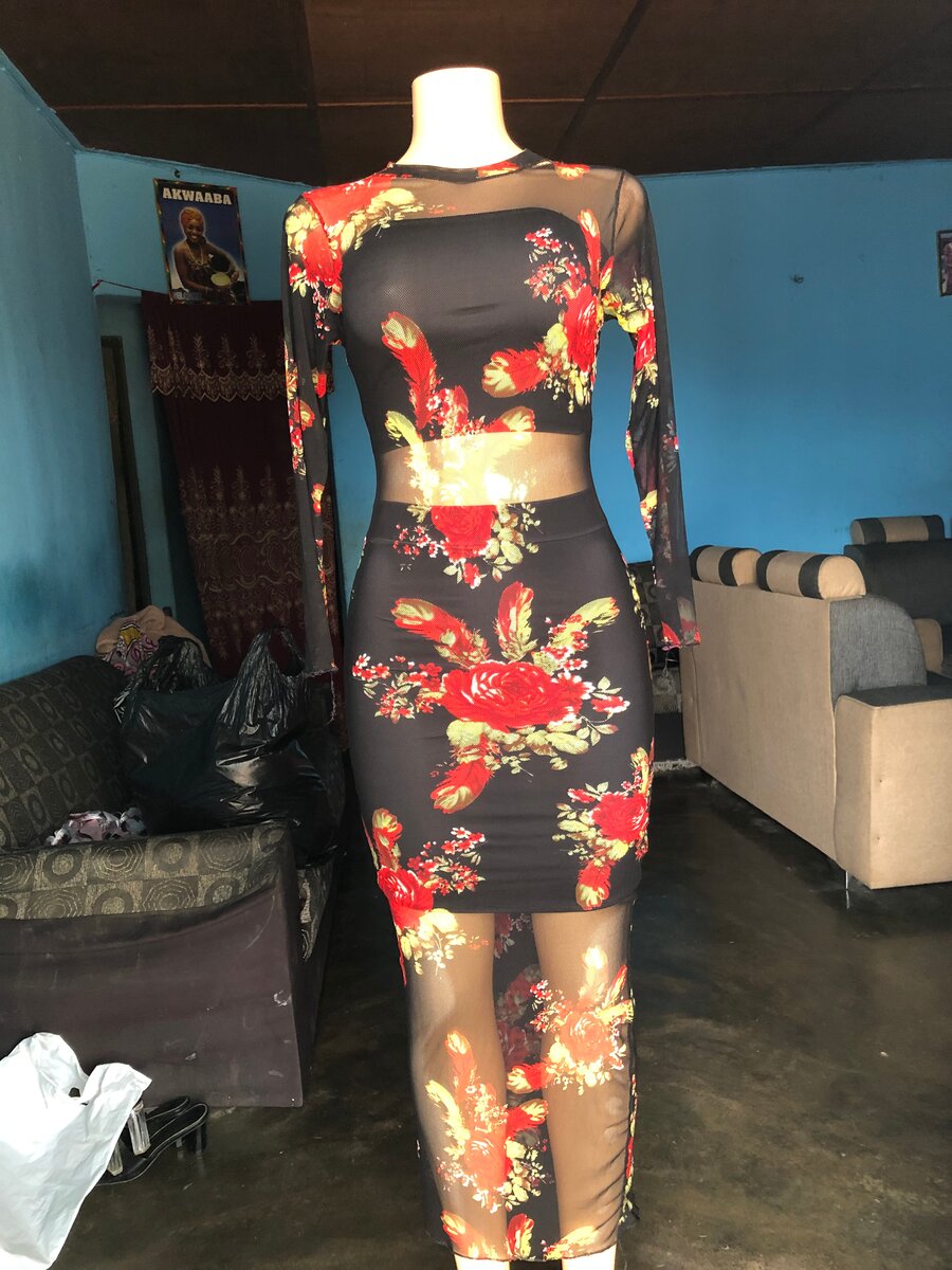 Robe Longue à Motifs Floraux