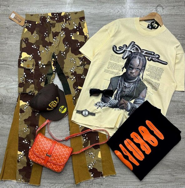 Desert cargo pants available