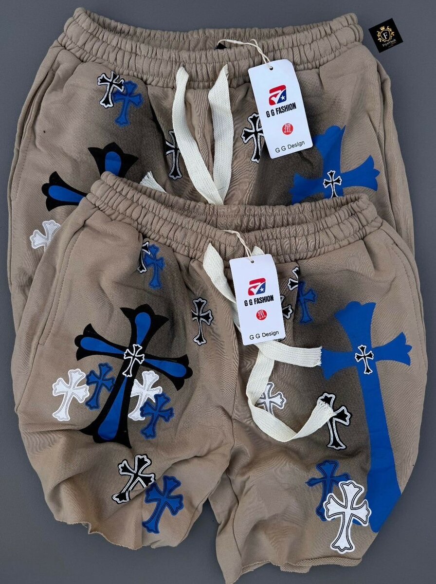 Shorts colorés croix graphiques