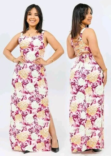 Robe longue fleurie estivale