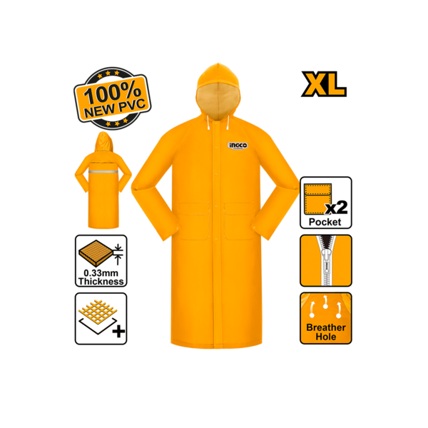 imperméable PVC jaune