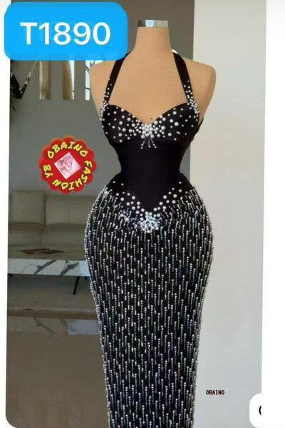 Robe luxueuse à strass