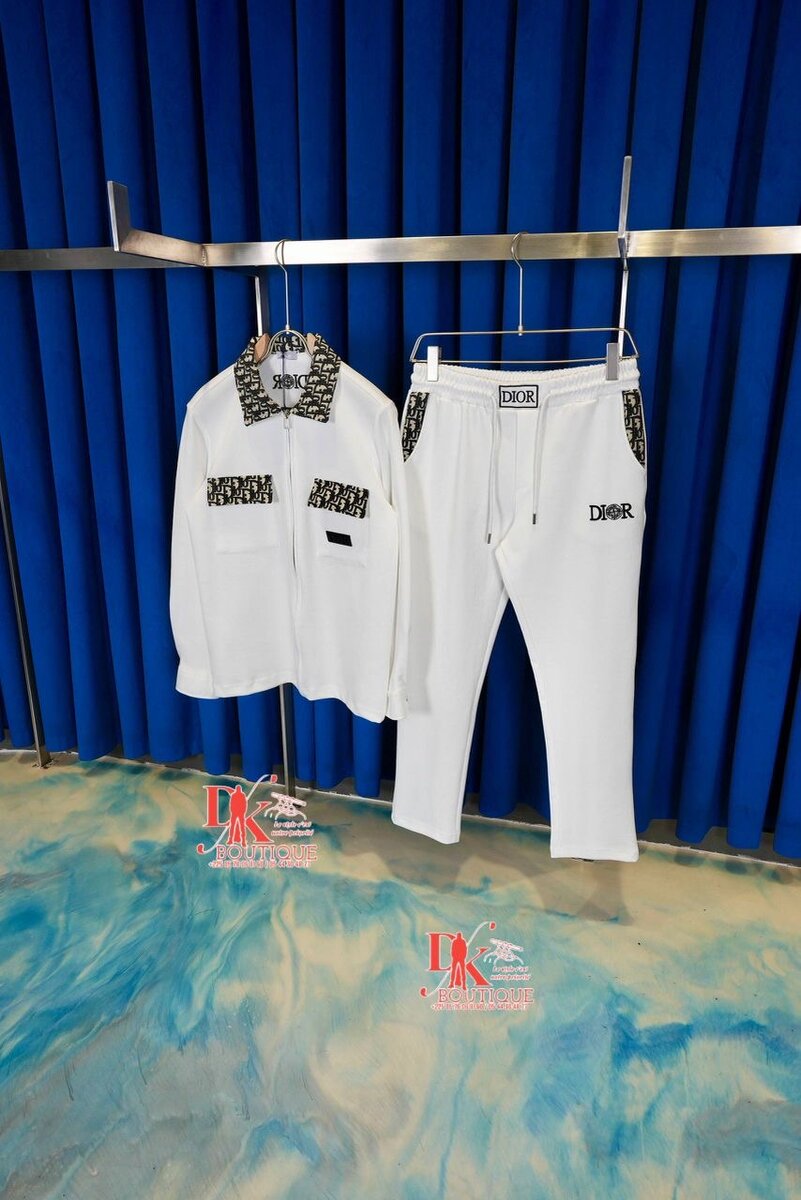 Ensemble homme Dior blanc élégant