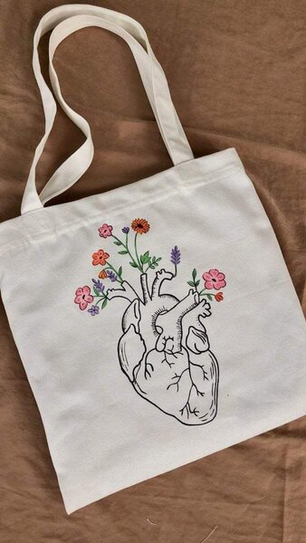 Sac cabas en toile imprimée