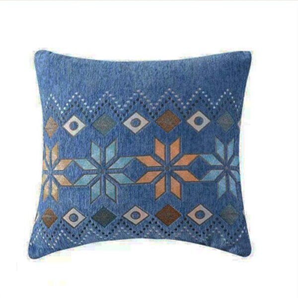 Coussin décoratif bleu ethnique