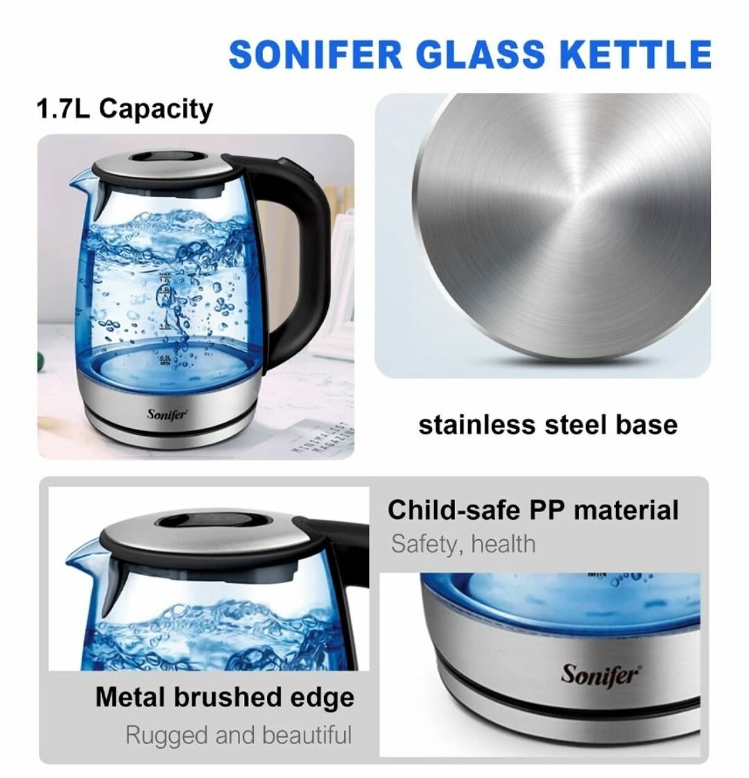 2200W 1.7L HIGH POWER FAST BOILING STAINLESS STEEL