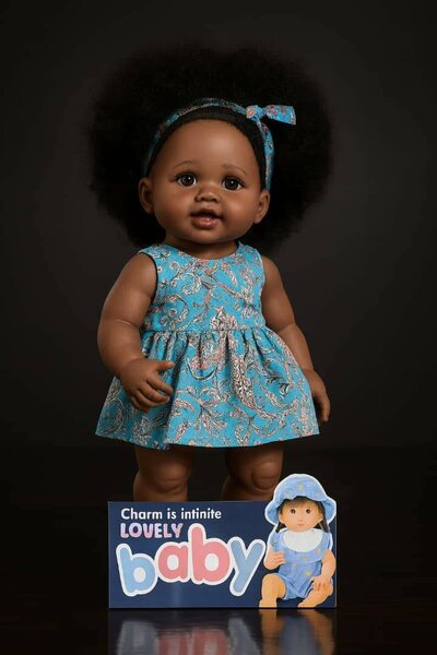 Poupée bébé réaliste afro