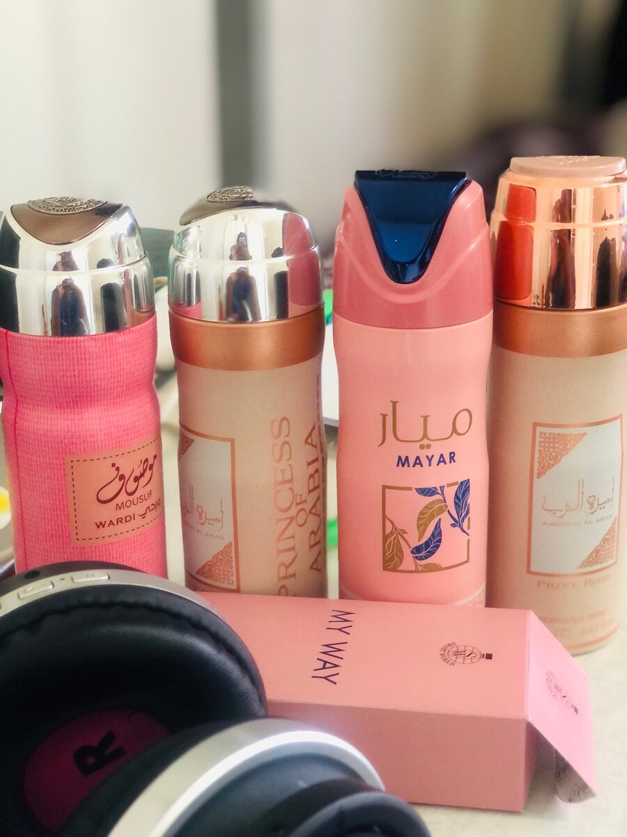 Arabian sprays and perfumes