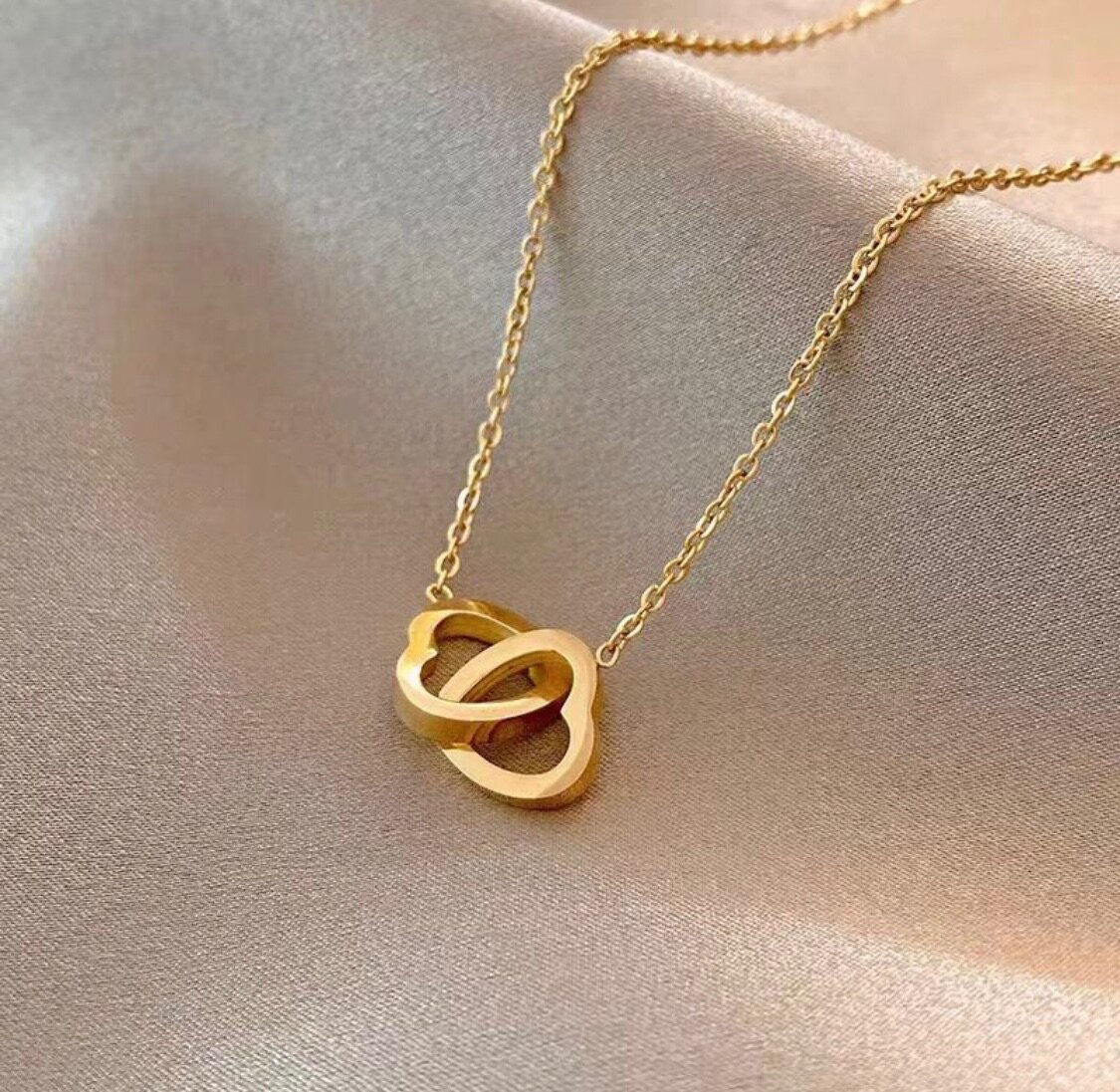 Two heart necklace