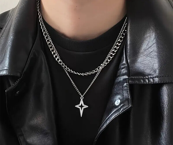 Collier Pendentif Unisexe Moderne