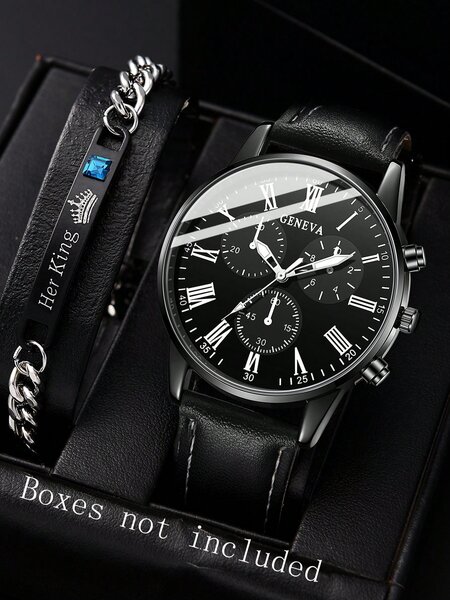 Montre et Bracelet Homme Élegant