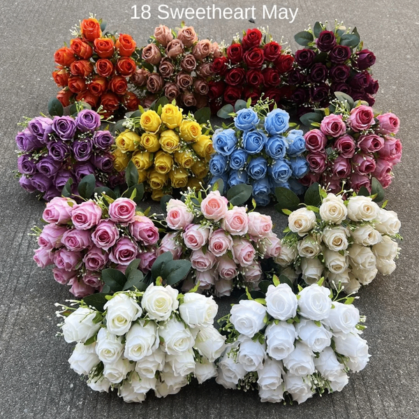 Bouquet de roses multicolores