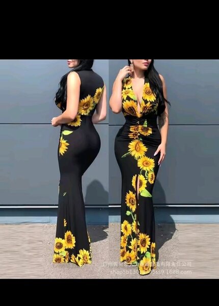 Robe longue florale élégante
