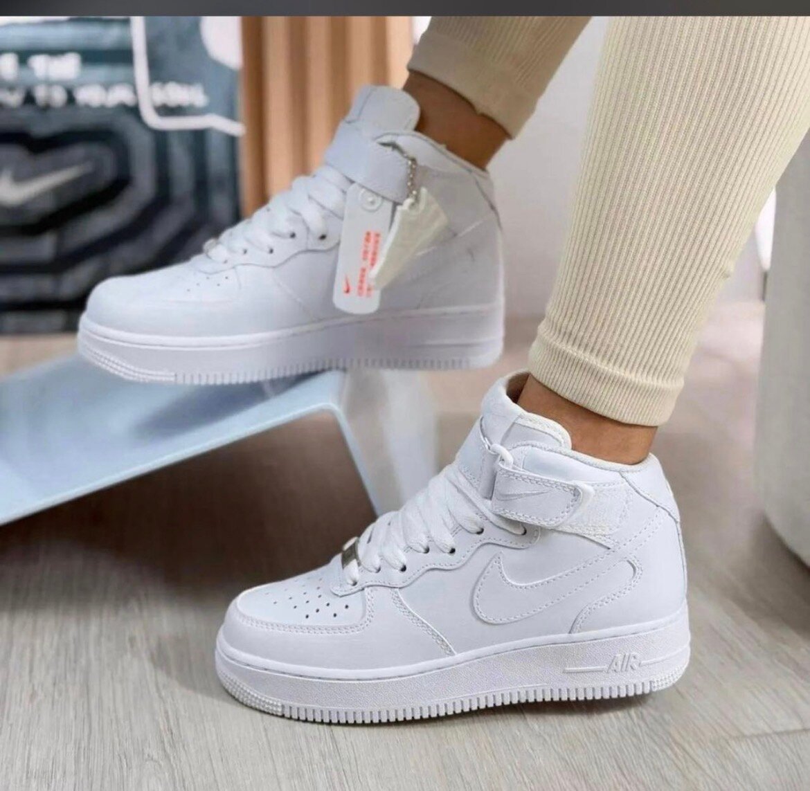 Baskets montantes blanches Nike