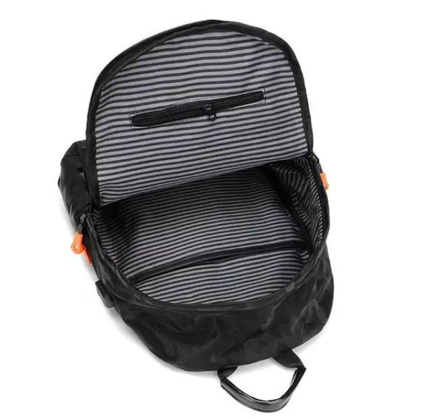 Sac à dos Multifonctions TECHADDICT grande résistance – Unisexe -couleur treillis - réfléchissant _ NOIR 