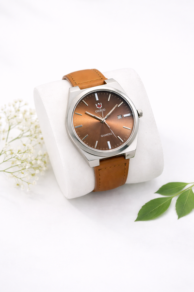 Montre Élégante en Cuir Homme