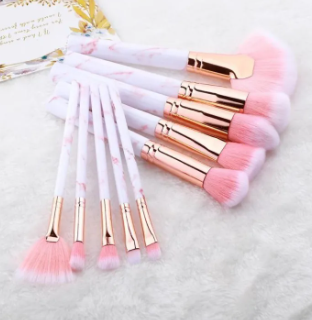 10Pcs Classic Marble Makeup Brush Set Professional Face Eye Makeup Brushes Women Makeup Accessories