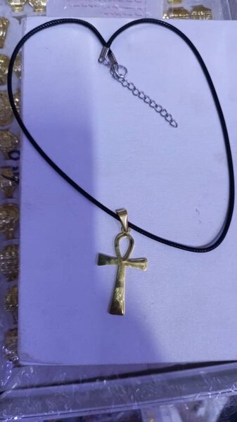 Collier Pendentif Ankh Doré