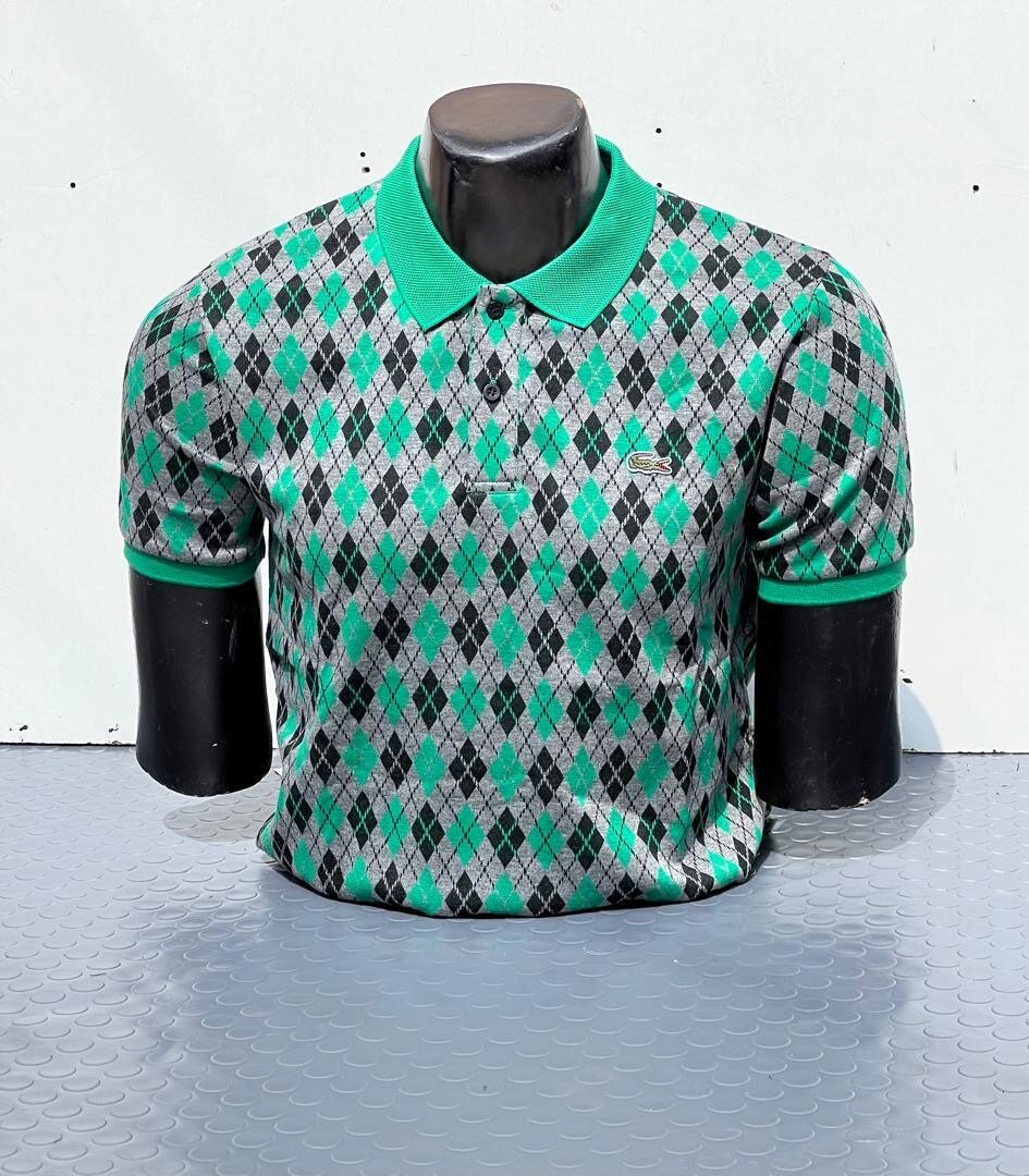 Polo en maille à motifs argyle