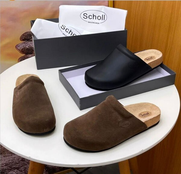 Mules en cuir pour homme