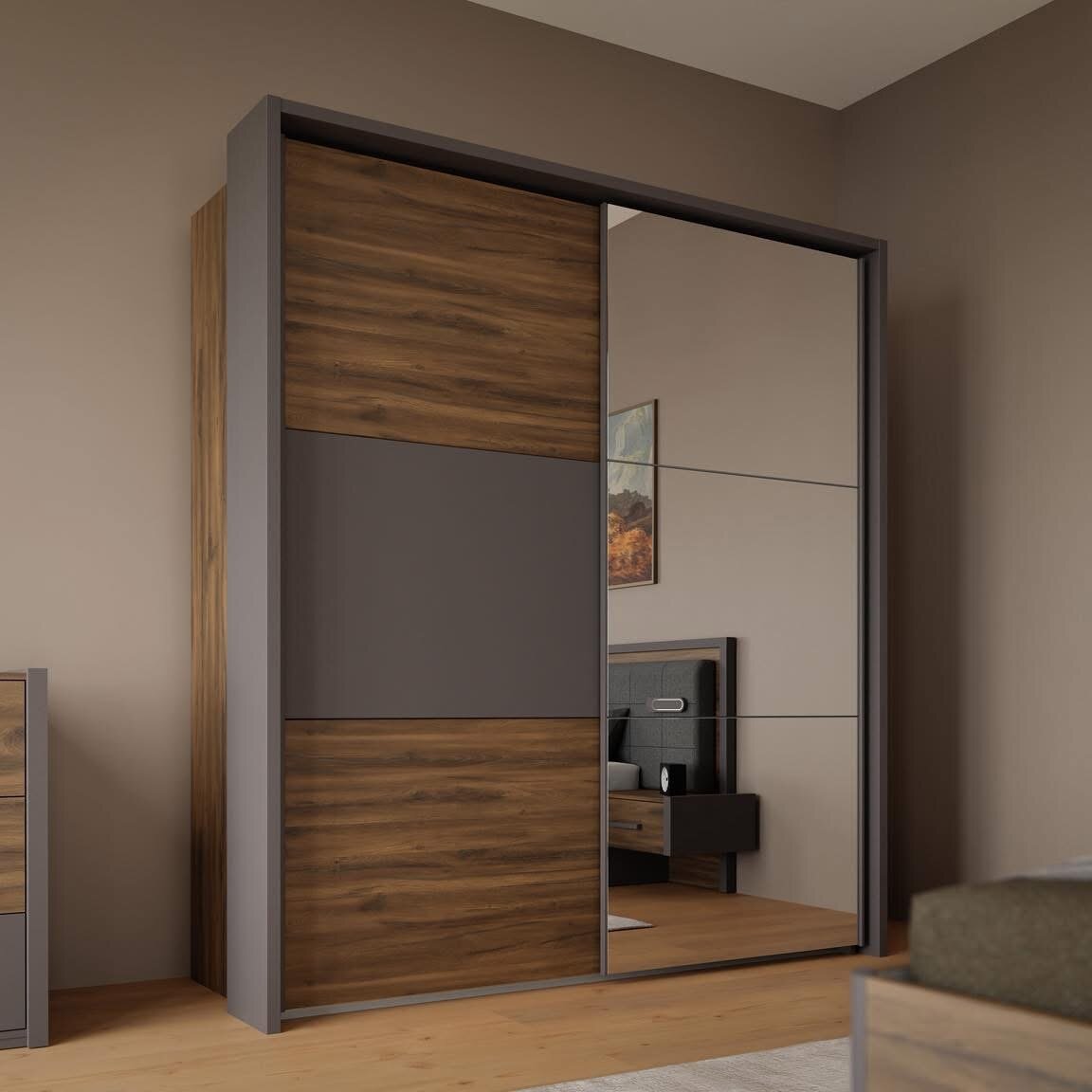 Armoire moderne avec miroir