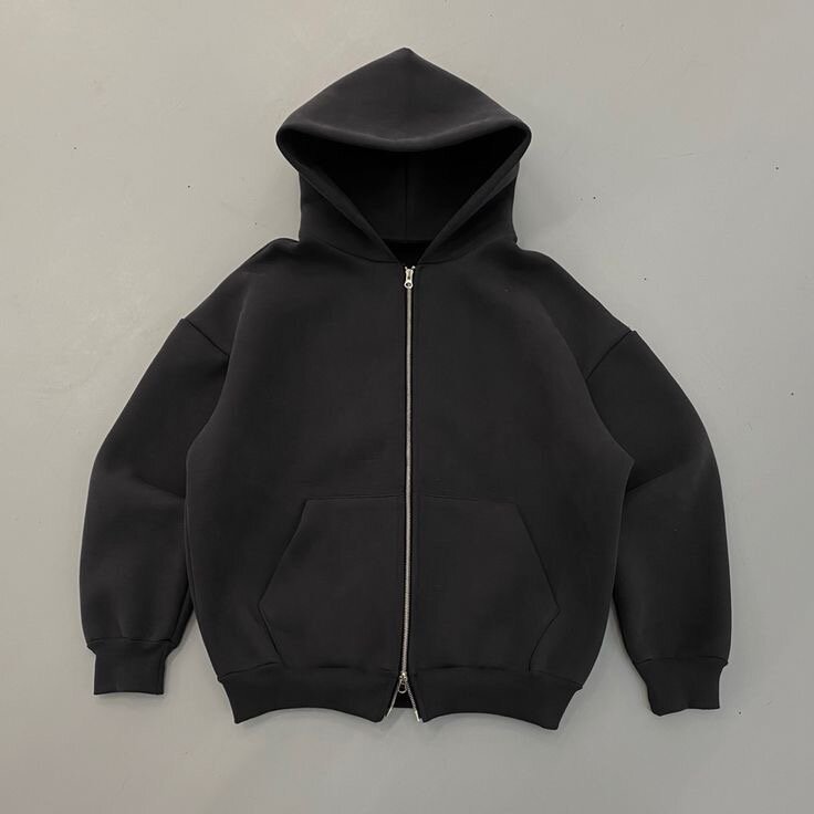 Veste à capuche zippée noire