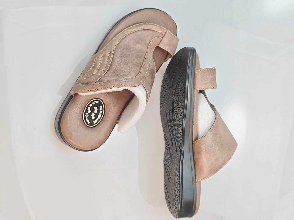 Sandales confort homme en cuir