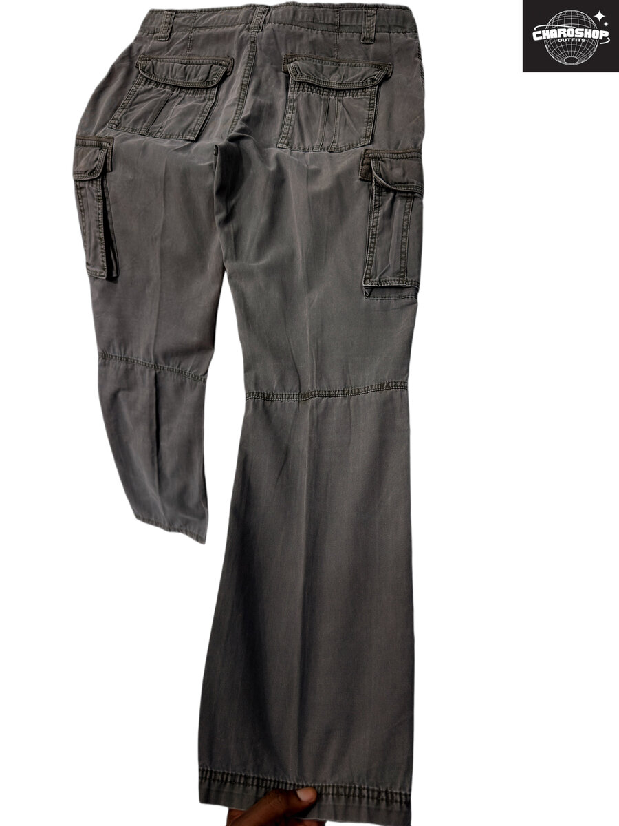 Pantalon cargo gris homme