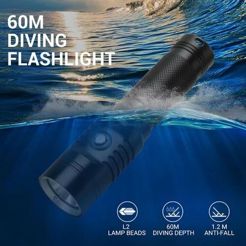 Diving Flashlight Water Sports Waterproof LED Scuba Touch La