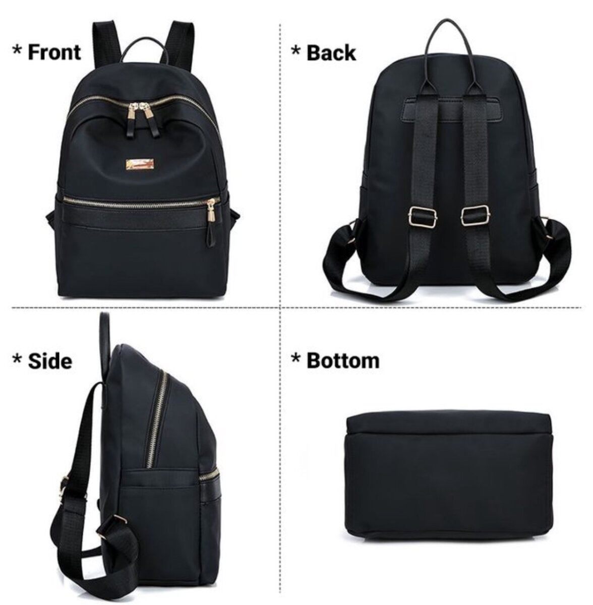 Pcs Ladies Backpack Bag School Bags Black Casual Bag Women