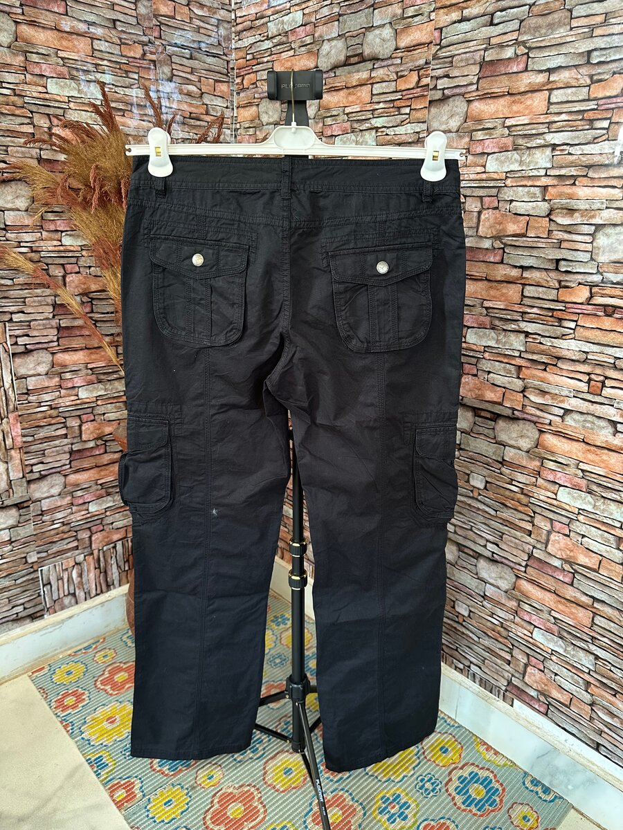 Pantalons cargo noirs