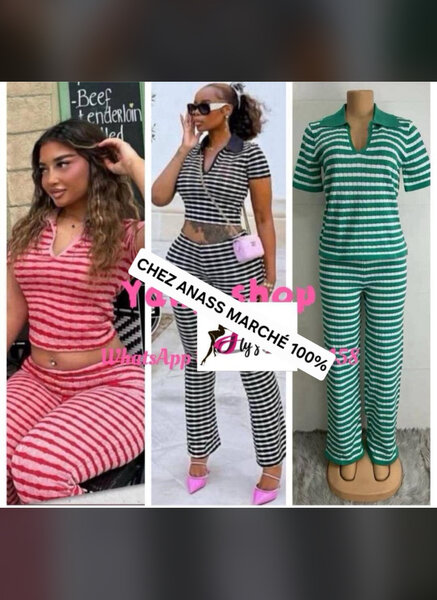 Ensemble rayé pour femmes