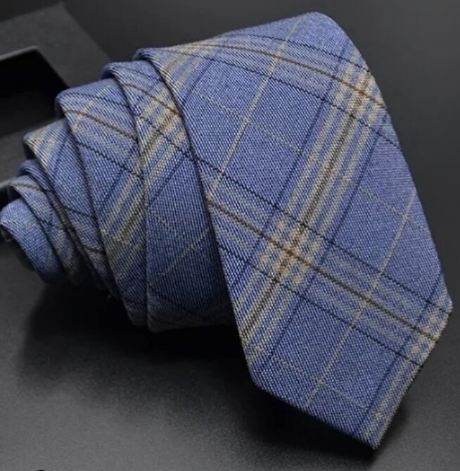 Polyester + Rayon Ties blue