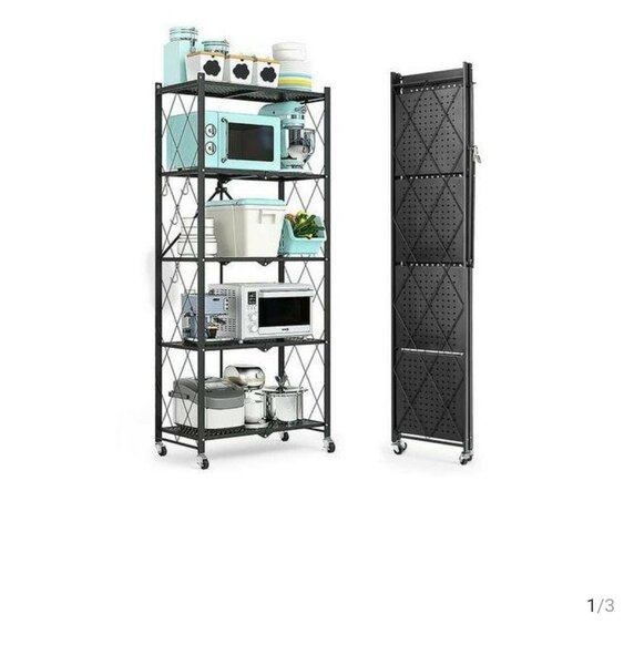 - 5-LAYERS FOLDABLE HEAVY DUTY CONVENIENT METAL RACK WITH 36