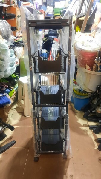 ÉTAGÈRE DE RANGEMENT 4 NIVEAUX TRÈS SOLIDE ET INOXYDABLE