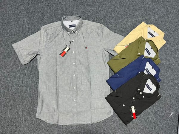 Chemise homme en coton coloré