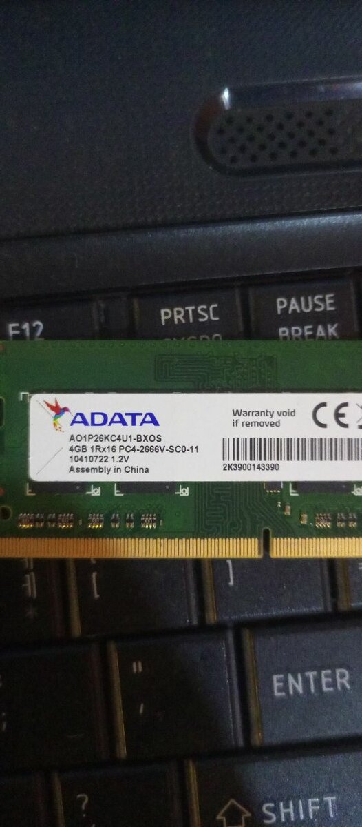4 Gigabyte Adata DDR4 Laptop RAM