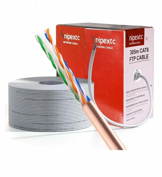 305M CAT6 FTP SOLID CABLE ROLL POE PVC FTP NETWORK CABLE Mod