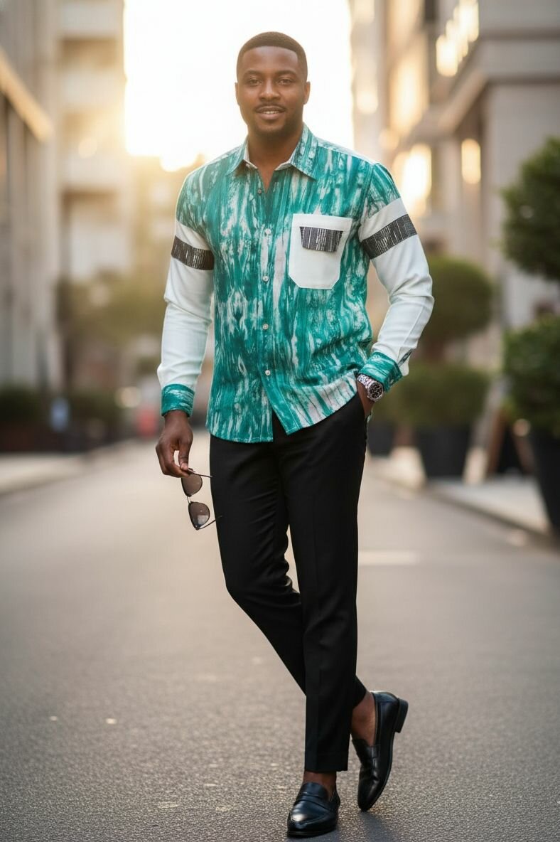 Chemise Imprimée Homme Élégante