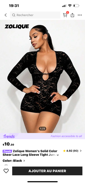 Body en dentelle noire