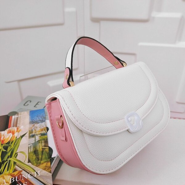 Sac à main blanc et rose élégant
