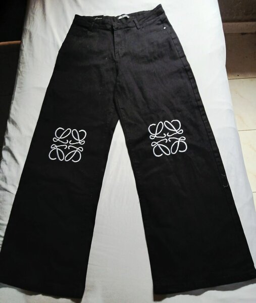 Pantalon large noir tendance