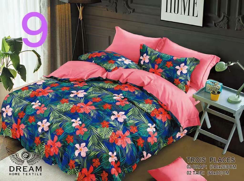 Parure de Lit en Coton - 3 Pièces