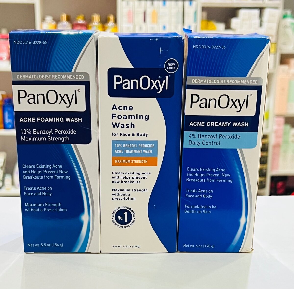 PanOxyl 4% is a creamy acne wash