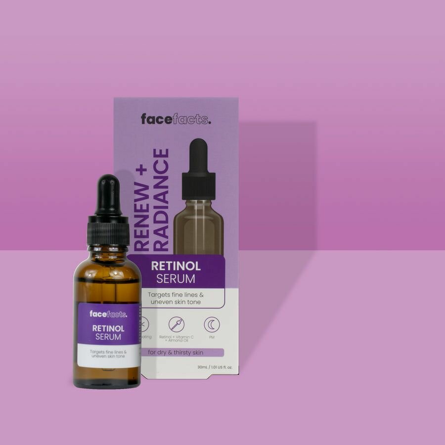 Face Facts renew + radiance retinol facial serum