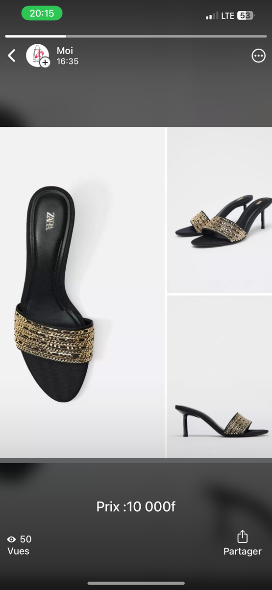 Sandales Élégantes Zara Noir