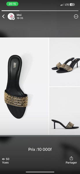 Sandales Élégantes Zara Noir